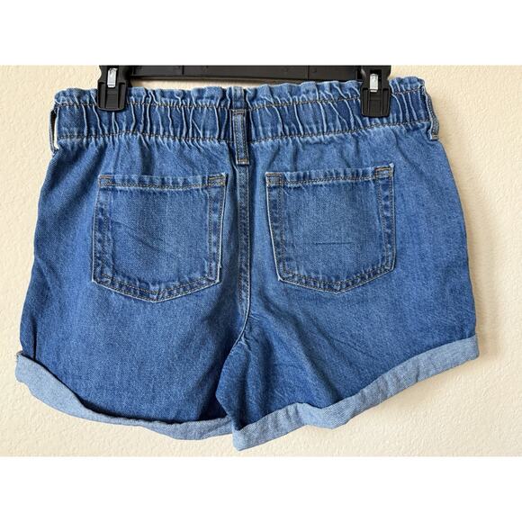Cat & Jack Medium Wash High Rise Paper Bag Jean Denim Shorts Size XXL 16/18 - Picture 3 of 4